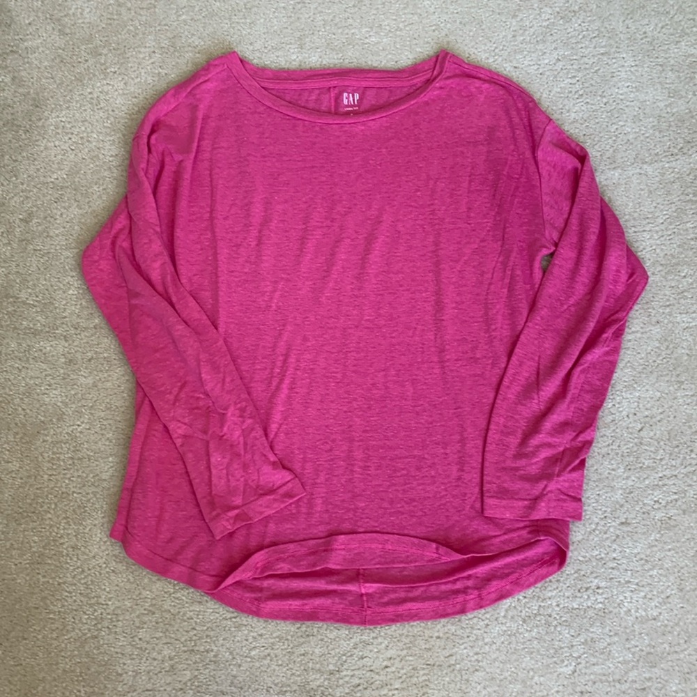 GAP Linen Tee in pink size S